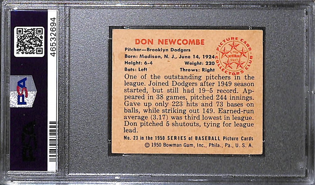 1950 Bowman Don Newcombe (#23) Rookie Card Graded PSA 8