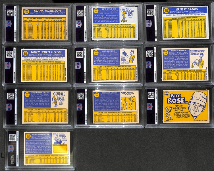 1970 Topps High-Grade Complete Set (Missing 2 Cards Listed Above) - Mostly Pack Fresh Cards w/ 10 PSA Graded Cards