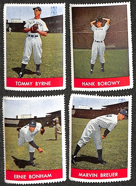 1943 Complete Set of (30) NY Yankees World Champion Stickers