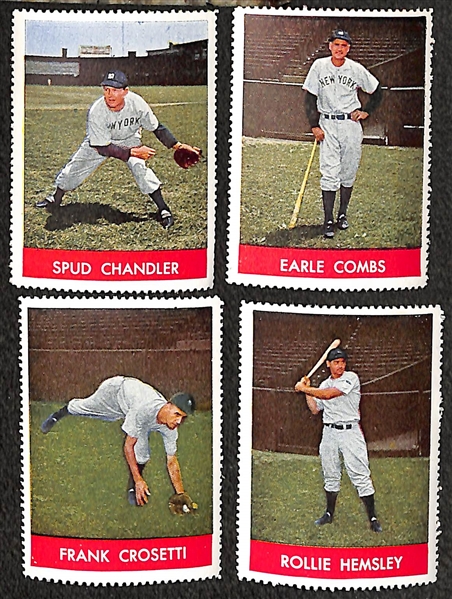 1943 Complete Set of (30) NY Yankees World Champion Stickers