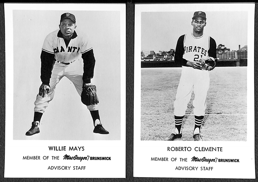 1965 MacGregor Advisory Staff Photos - Willie Mays and Roberto Clemente