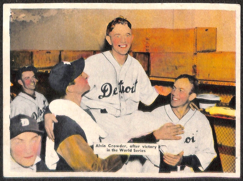 Lot of (3) 1936 R312 Goudey Color Pastel Premiums w/ White Sox Sluggers, Schoolboy Rowe, and Alvin Crowder