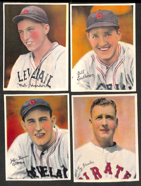 Lot of (4) 1936 R312 Goudey Color Pastel Premiums w/ Harder, Allen, Blanton, and Sullivan