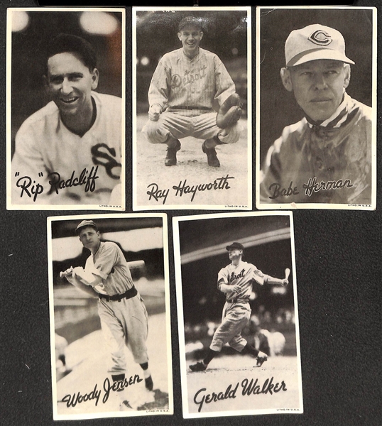 Lot of (25) Mostly 1936 Goudey R314 Wide Pen Premiums Inc. Goslin, Lopez, Lloyd Waner, A. Vaughn, and Paul Waner