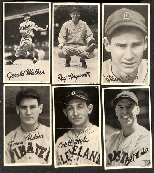 Lot of (25) Mostly 1936 Goudey R314 Wide Pen Premiums Inc. Cochrane, Greenberg, Kiki Cuyler, and Jimmy Dykes