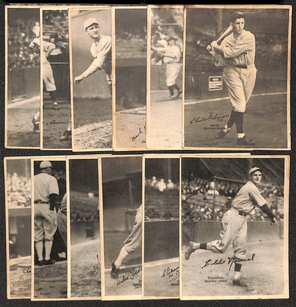 Lot of (12) 1929 R316 Kashin Publication Cards Inc. Gehringer, Sewell, Koenig, Pennock