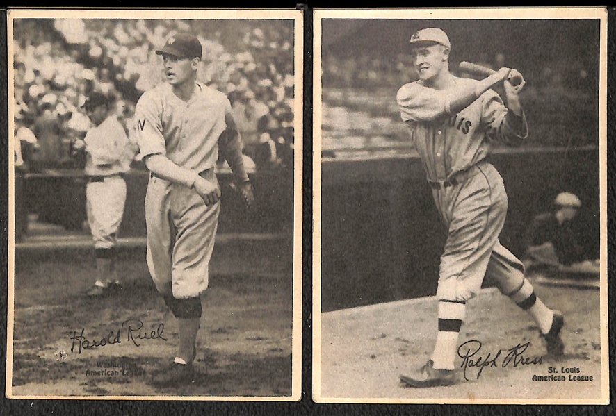 Lot of (12) 1929 R316 Kashin Publication Cards Inc. Paul Waner and Lloyd Waner
