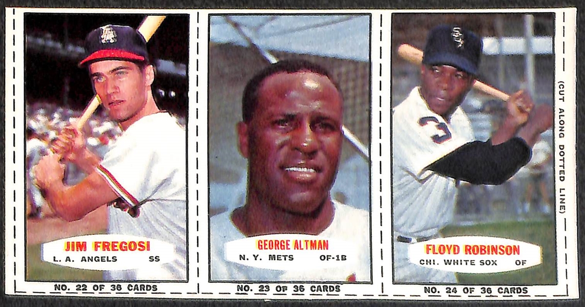 Lot of (4) 1964 Bazooka Panels w/ Koufax, F. Robinson, B. Robinson, McCovey  (Cards Have 1964 Written on Back in Pen)