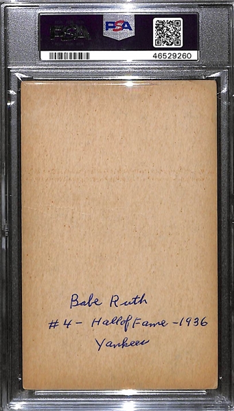 1928 Geo. H. Babe Ruth Exhibit Graded PSA 2 (MK)