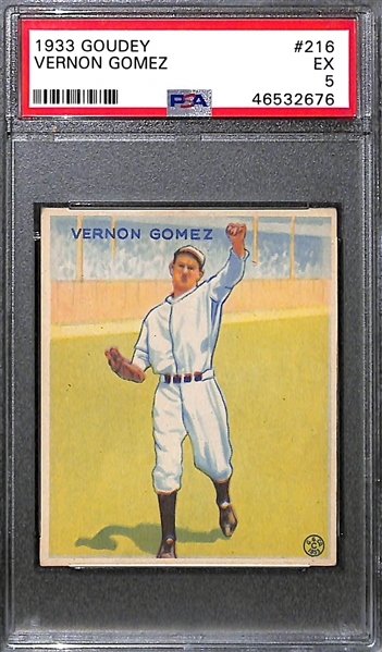 1933 Goudey Vernon Lefty Gomez Graded PSA 5 (EX)