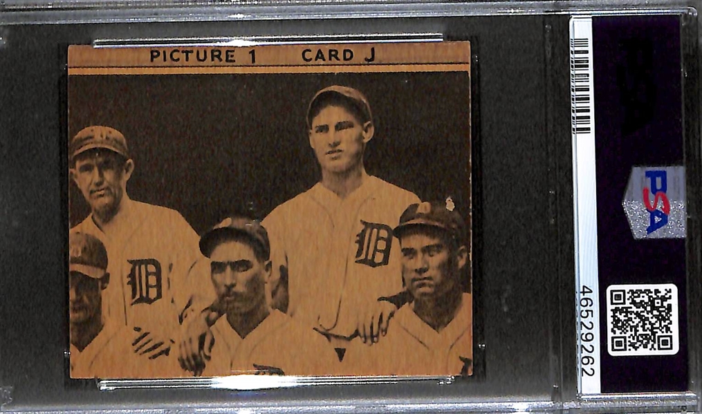 1935 Goudey 4-in-1 Babe Ruth Card (#1J) Showing Brandt, Maranville, McManus, and Ruth Graded PSA 1