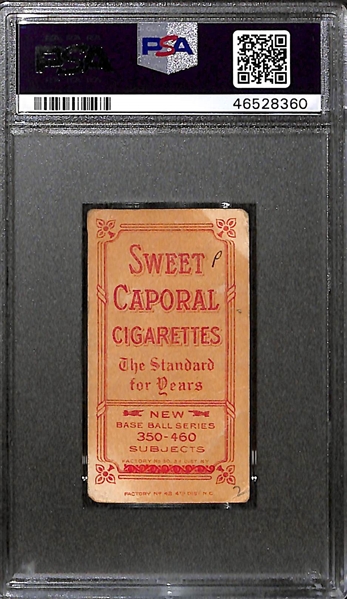 1909-11 T206 Christy Mathewson Dark Cap (Sweet Caporal 350-460/30) Graded PSA 1 (MK) - Overprint on Back of Card
