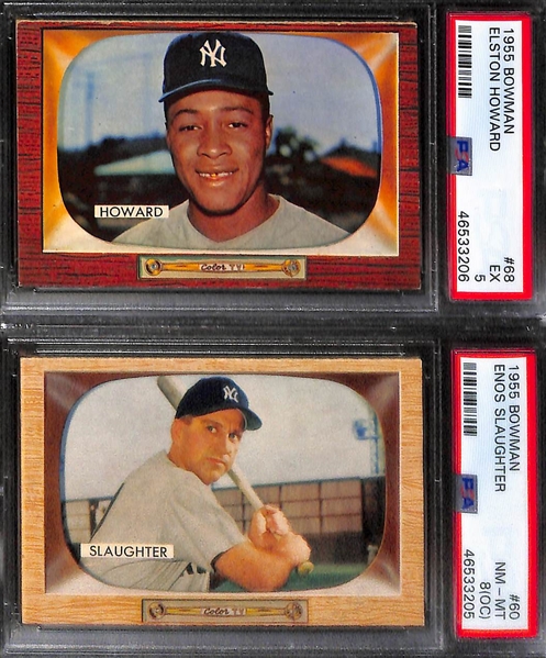 1955 Bowman Set (Missing 4 Cards Listed Above) - Includes (4) PSA-Graded Cards