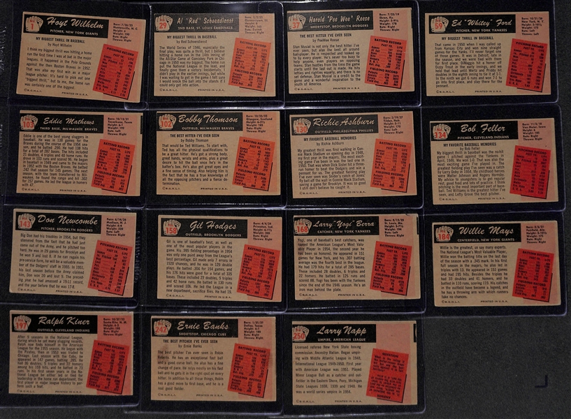 1955 Bowman Set (Missing 4 Cards Listed Above) - Includes (4) PSA-Graded Cards