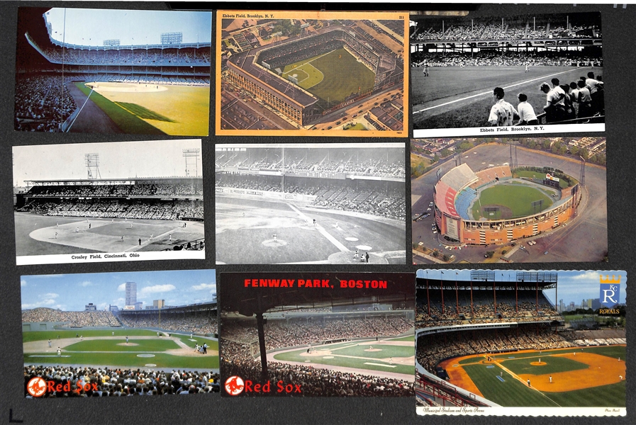 Lot of (59) Vintage Baseball Stadium Postcards (Mostly 1960s to Early 1970s)