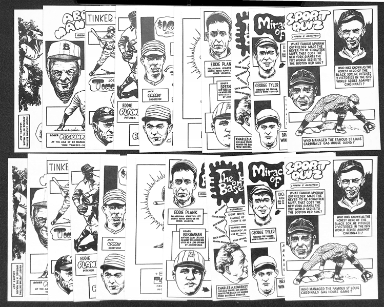 Lot of (2) 1970 SCFC Baseball Sports Stuff Postcard Set of 10 (20 Total - 2 Complete Sets)