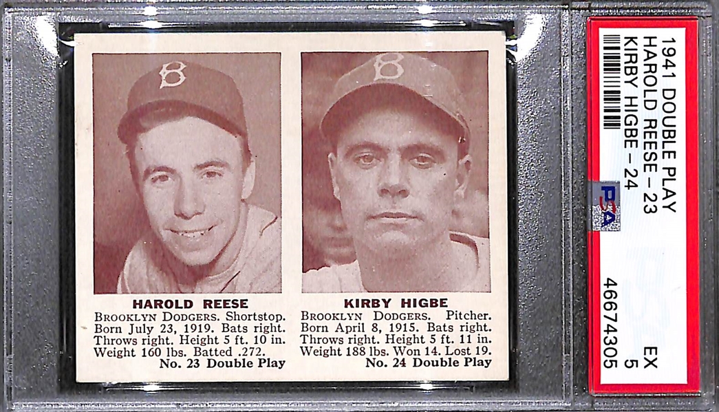 1941 Double Play Harold Reese-23 Kirby Higbe-24 Graded PSA 5