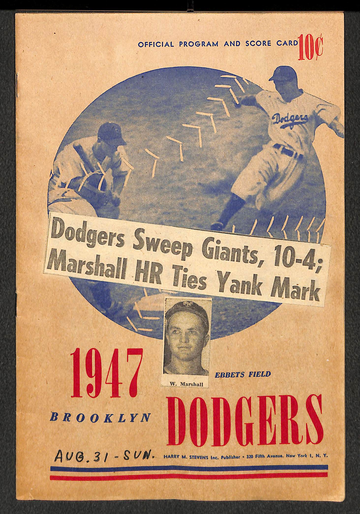 Lot Detail - Lot of (3) 1947 Score Cards With Tickets w. Yankees v. Red ...