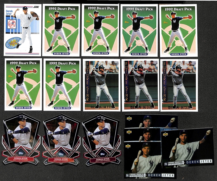 Over (200) Derek Jeter Cards Inc. (6) 1993 Topps Rookies and (1) 1993 Score Rookie