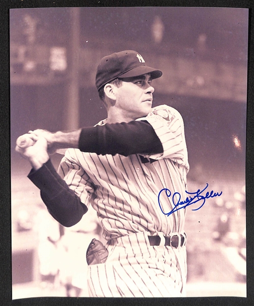 Lot of (5) New York Yankees 8x10 Signed Photos w. Whitey Ford, Frank Crosetti, Ryne Duren, + - JSA Auction Letter