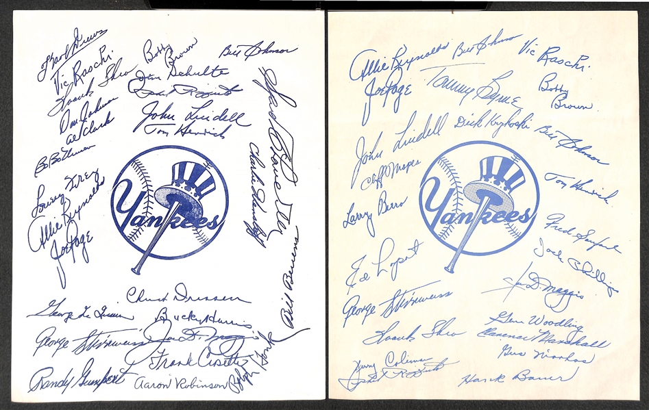 Lot of (11) 1950s Genuine Sportographs from Travelers Int'l Club - Yankees, Indians, White Sox, A's, More 