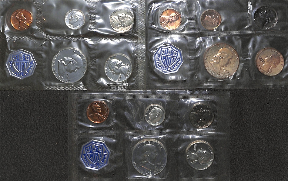US Proof Coin Sets from 1961, 1962, 1963, 1964, & 1965 From The United States Mint