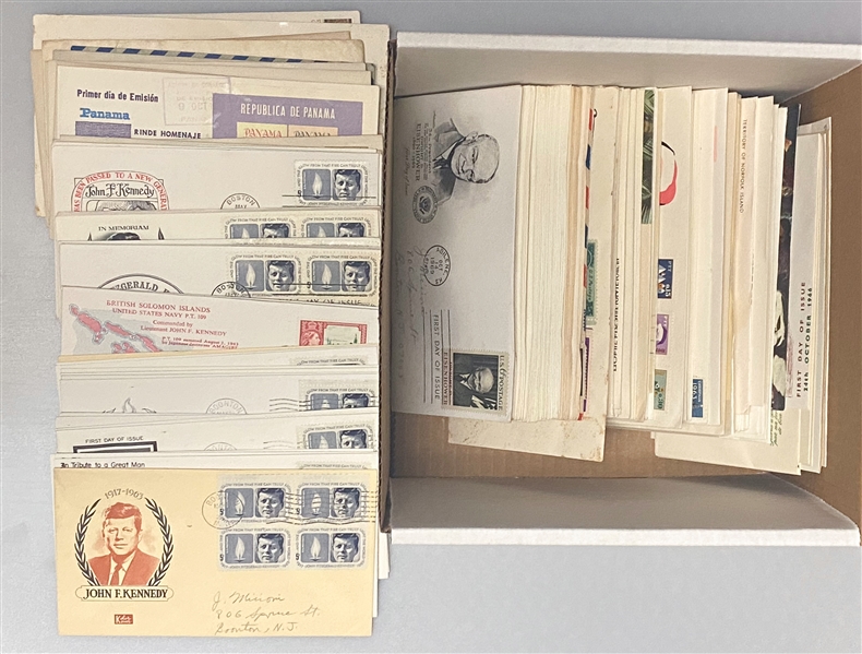 Lot of Over (150) 1940s-60s FDCs - Most are Related to JFK, FDR, Elanor Roosevelt, or Eisenhower