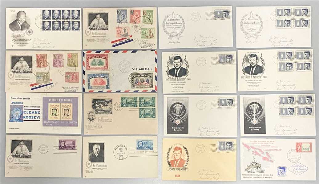 Lot of Over (150) 1940s-60s FDCs - Most are Related to JFK, FDR, Elanor Roosevelt, or Eisenhower