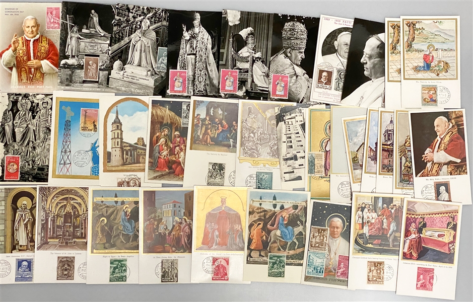 Lot of Over (450) Mostly 1950s-60s FDCs Related to the Pope and Vatican