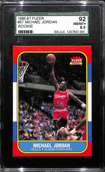 1986-87 Fleer Michael Jordan #57 Rookie Graded SGC 8.5