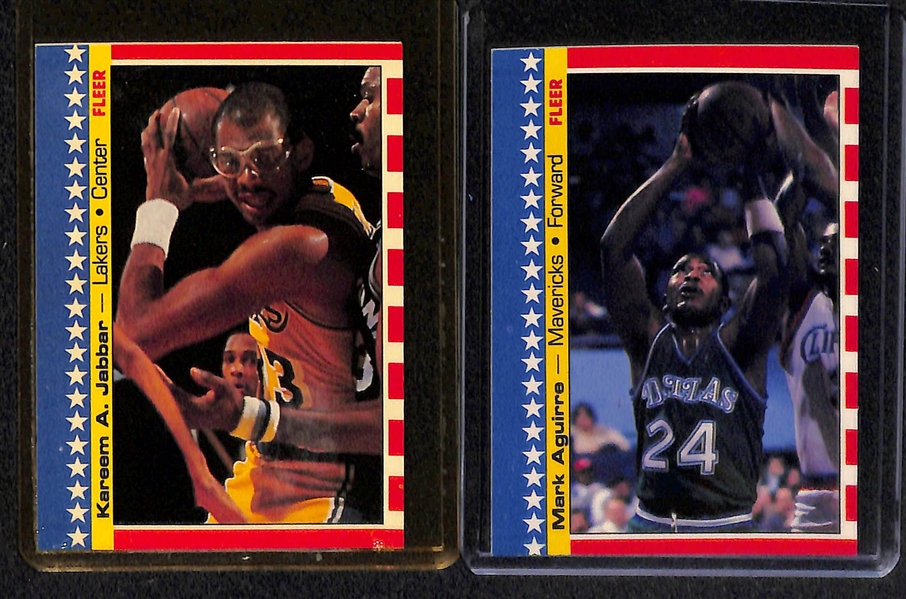 1987-88 Fleer Basketball Complete Sticker Set Missing the Michael Jordan (10 of 11 Stickers)