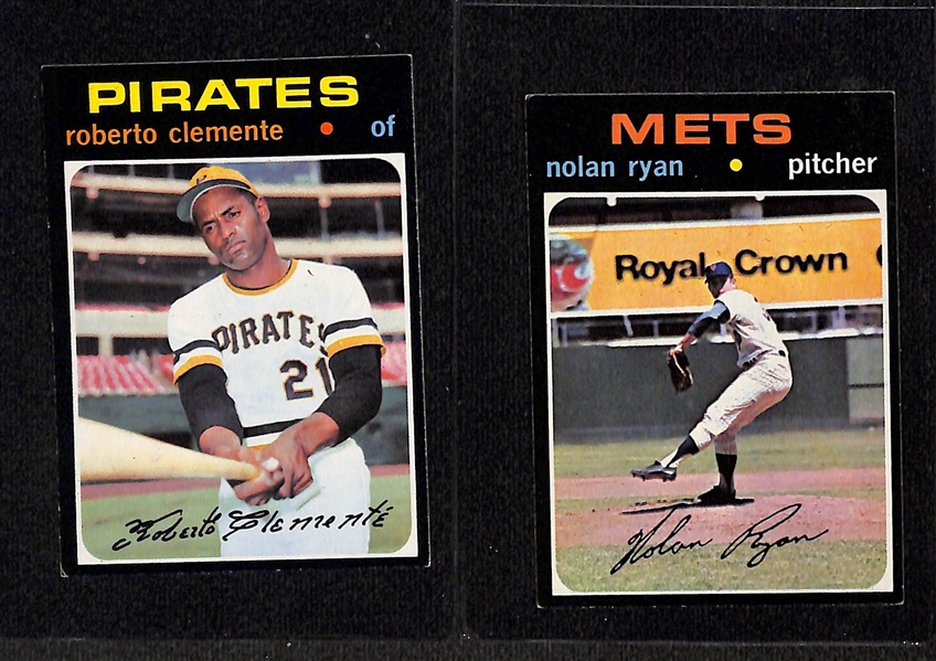 1971 Topps Baseball Complete Set of 752 Cards w. Munson Rookie, N. Ryan, Mays, Clemente