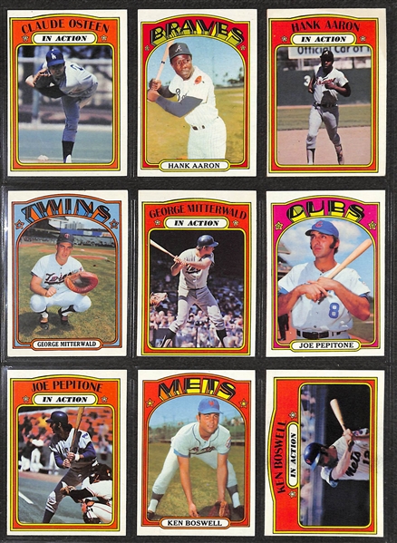 1972 Topps Near Complete Baseball Card Set (Almost All 787 Cards in the Set - Missing Only 3 Common Cards)