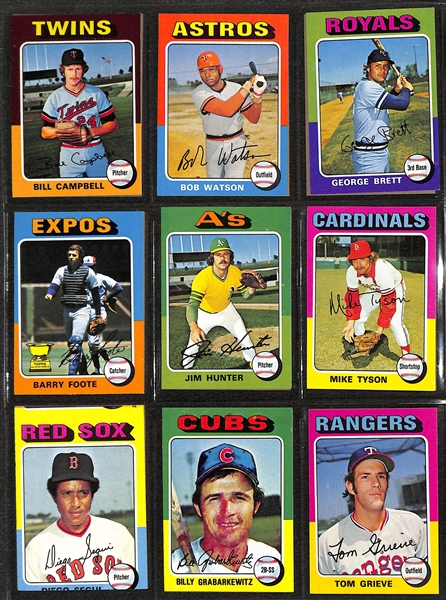 1975 Topps Near Complete Baseball Card Set (Almost All 660 Cards in the Set. - Missing 1 Card)