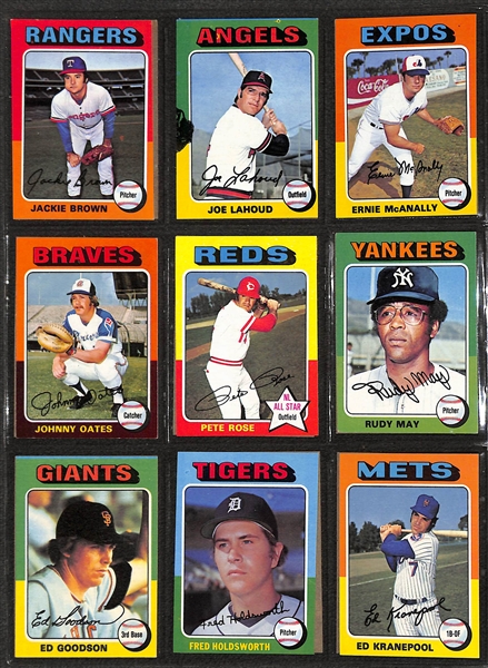 1975 Topps Near Complete Baseball Card Set (Almost All 660 Cards in the Set. - Missing 1 Card)