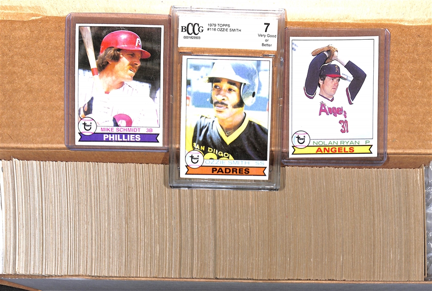 1979 Topps Complete Baseball Card Set (All 726 Cards in the Set) w. Ozzy Smith Rookie BCCG 7 (VG or Better)
