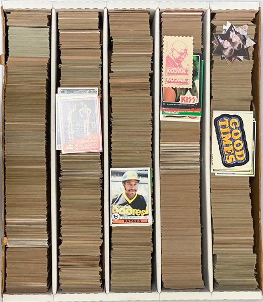 Lot of Nearly 5000 Mostly 1970s Sports & Non-Sports Cards w. HOFs, Stars, RC, Commons