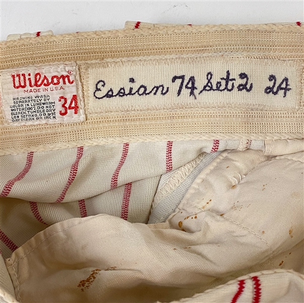 Original Phillies Game-Used Pants, Cleats, and Stir-Ups Attributed to Former Phillies Pitcher Bill Wilson (the pants are also attributed to catcher Jim Essian) c. 1973-1974