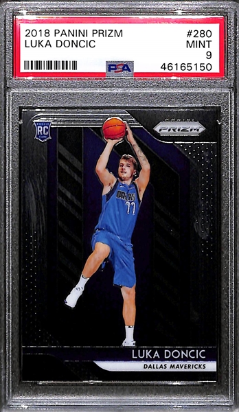2018-19 Luka Doncic Prizm #280 Rookie Card Graded PSA 9 Mint - HOT CARD!