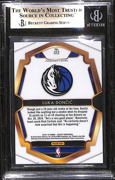 2018-19 Luka Doncic Panini Select  #122 Rookie Card Graded BGS 9.5 GEM Mint - HOT CARD!