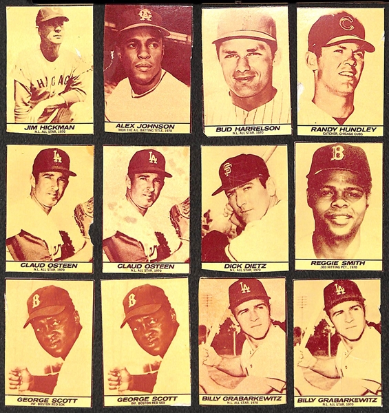 Lot of (12) 1971 Milk Duds Hand Cut Cards