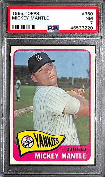 1965 Topps Mickey Mantle #350 Graded PSA 7