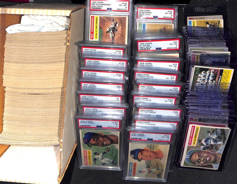 Quality 1956 Topps Set (Missing 8 Graded Cards Above) - Includes 22 PSA-Graded Cards!