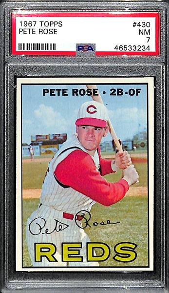 1967 Topps Pete Rose #430 Graded PSA 7