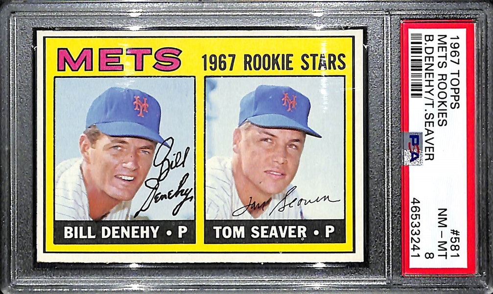 1967 Topps Tom Seaver Rookie #581 Graded PSA 8