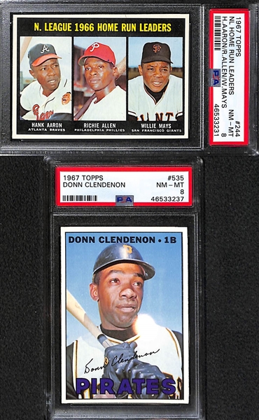 High-Quality 1967 Topps Set (Missing 10 Cards Above) - Mostly Pack-Fresh Cards - Include 9 PSA Graded Cards