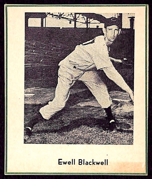 Lot of (5) RARE 1947 W602 Sports Exchange Cards - H. Walker, E. Blackwell, M. Christman, E. Dyer, B. Muncrief