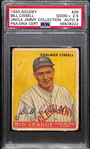 1933 Goudey Chalmer "Bill" Cissell #26 PSA 2.5 (Autograph Grade 8) - Highest Grade - Pop 1 (Only 2 PSA/DNA Exist - The Other is "Authentic") - d. 1949