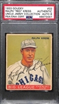 1933 Goudey Ralph "Red" Kress #33 PSA Authentic (Autograph Grade 8) - Only 1 Graded Higher and Only 4 PSA/DNA Exist (d. 1962)