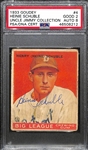 1933 Goudey Heinie Schuble #4 PSA 2 (Autograph Grade 8) - Only 7 PSA/DNA Graded Exist w. Only 1 Graded Higher! (d.1990)